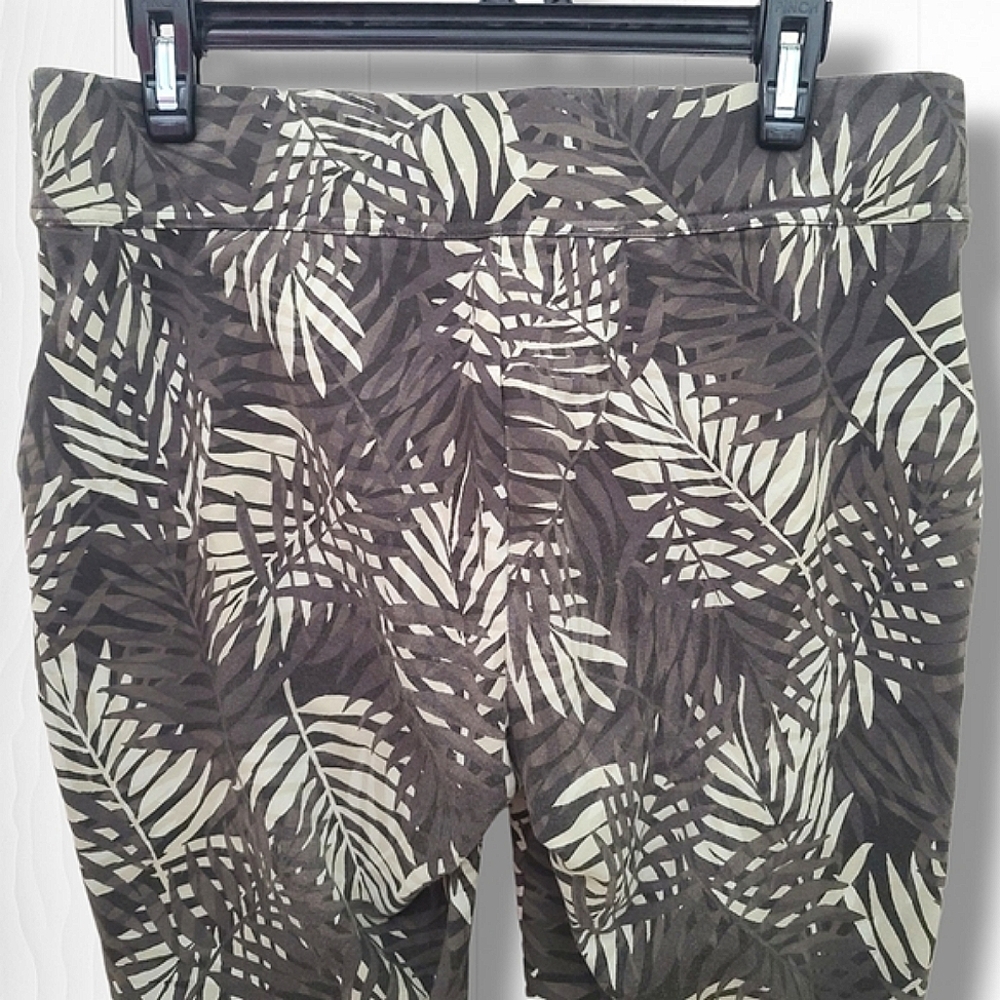Lands' End Women's Tropical Palm Starfish Slim Leg Leggings Size Medium Petite - Picture 4 of 15